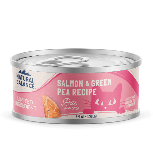 Natural Balance LID 3oz [SALMON & Green Pea Recipe] Pate for Cats 雪山牌 肉醬罐 單一蛋白配方 成貓主食 三文青豆配方 (00673)